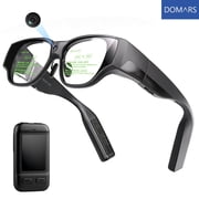 Domars AR Smart Glasses, 150 1080P Micro-OLED Display, 16MP Camera, Android 14, 8G+128G, 36  FOV, Light Waveguide Lens for Streaming & Office AR Smart Glasses