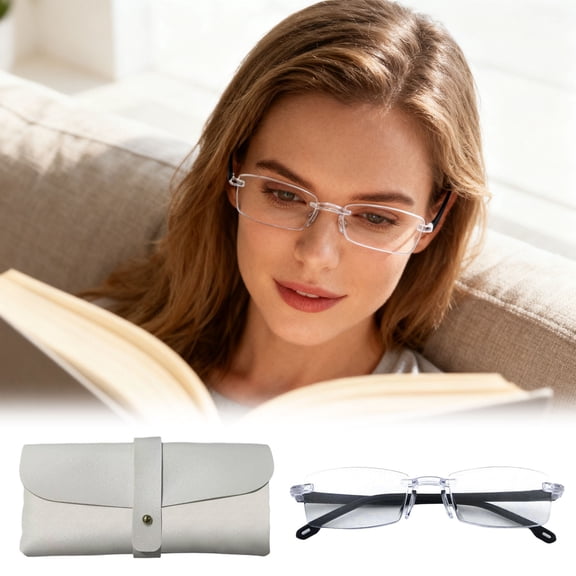 Smart Glasses for Everyday Enhancement with Auto Focus and Reading Support for Men and Women Blue Light Blocking Eyewear for Near and Far Distances, 15x5x5cm, White