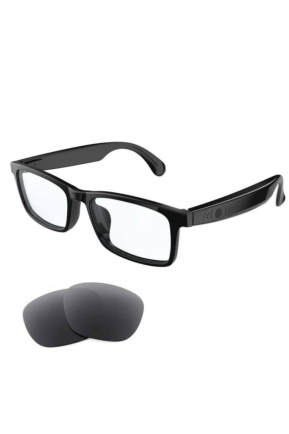 Smart Glasses, G10 Bluetooth Sunglasses for Men, Audio Sunglasses with Speaker, Touch Voice Assistance, Music Sunglasses,Open Ear Music (G10-Z with Black Lens)
