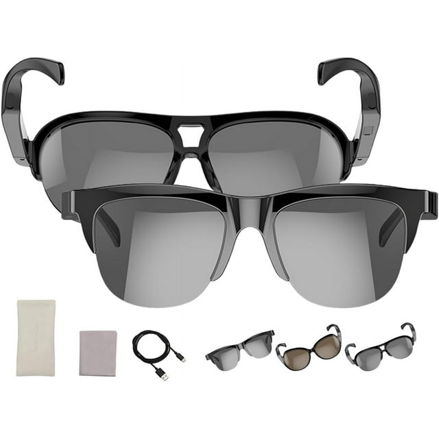 Smart Glasses Listenable Songs Wireless, Smart Wireless Headphone Sunglasses, Touch Control Bluetooth Glasses