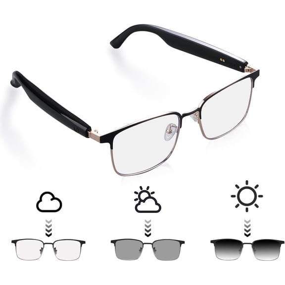 Smart Glasses, Polarized Sunglasses, Bluetooth Glasses for Women Men, Remote Shooting Voice Assistant Microphone, Open Ear Headphone Speaker for Android/iOS Music/Driving/Fishing UV Protection