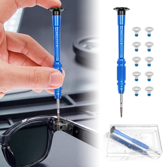 Smart Glasses Screwdriver and Screw Set Practical Smart Sunglasses Repair Screwdriver with 10 Screws for Repairing