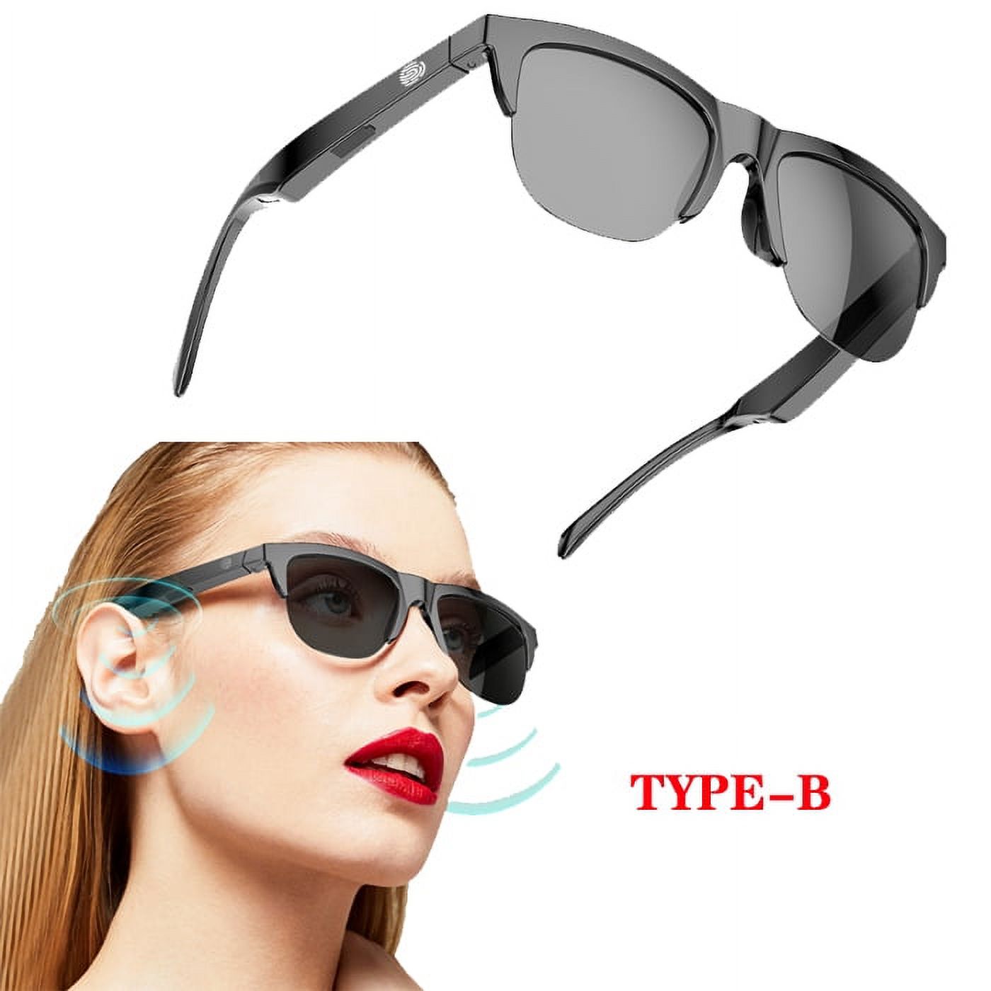 Smart Glasses Wireless Bluetooth Sunglasses Open Ear Music&HandsFree