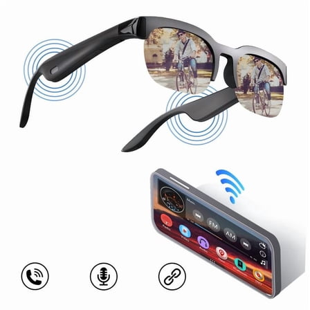Smart Glasses,Wireless Headphone Smart Glasses for Listening To Music & Calling,Bluetooth-Compatible Creative Sports Smart Glasses,Men's Tech Gadgets 2025