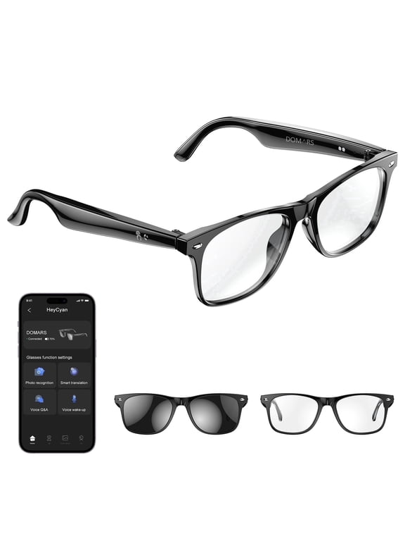 AI Smart Glasses with Real-Time Translation, 25g Ultra-Lightweight, Bluetooth 6.0