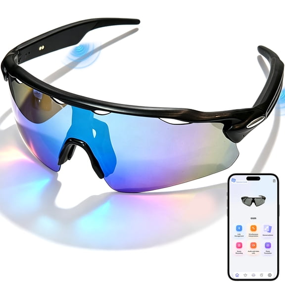 Smart Glasses with Bluetooth, Open-Ear Audio, Hands-Free Calls, Cycling Sunglasses