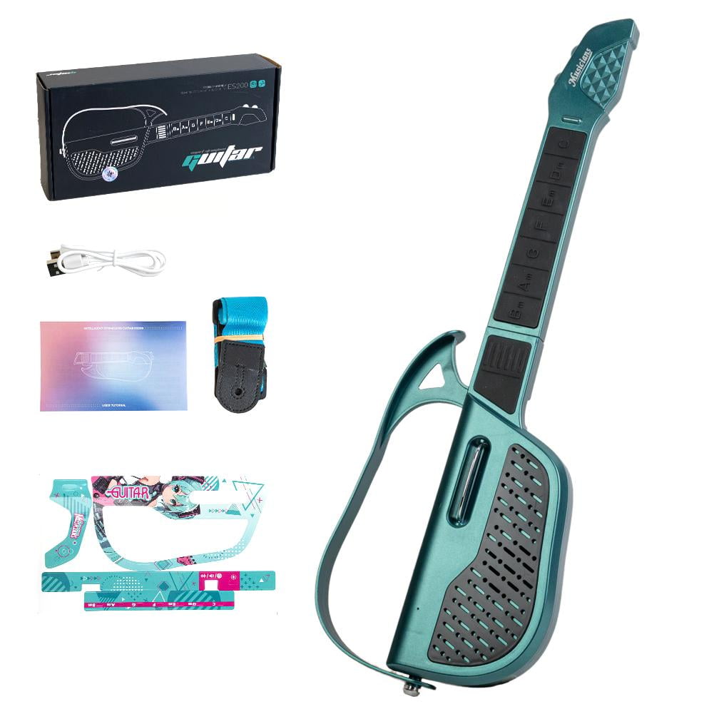 Smart Guitar - Stringless String Instrument,Smart Guitar DJ Controller,Rechargeable Portable Stringless Guitars,Electric Portable Guitars Adult Family Function,for Kids and Musicians