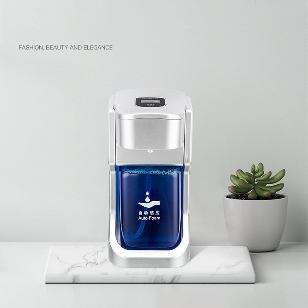 Smart Hand Cleaner Auto Induction Hand Sanitizer Machine Practical Useful Hand Cleaner for Home Silver 400ml Without Battery