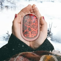 Smart Hand Warmer USB Rechargeable - 3-Second Instant Heat with 3 Temperature Settings, Pink Mini Portable Heater for Winter Sports/Office (0.33lb)