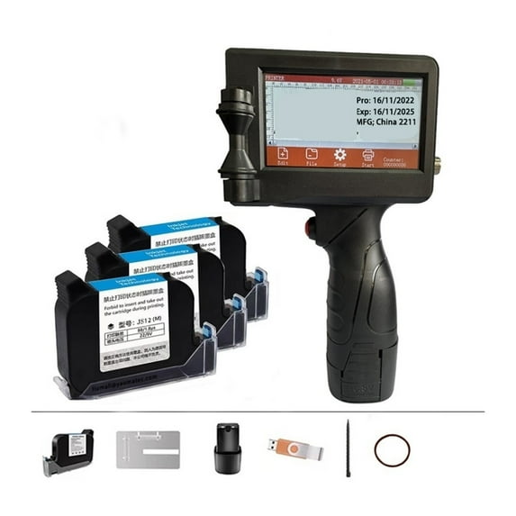 Smart Handheld Printer, Number Sign QR Code Label Plastic Carton Printer, Portable Thermal Inkjet Printer ,Multifunction Inkjet Printer