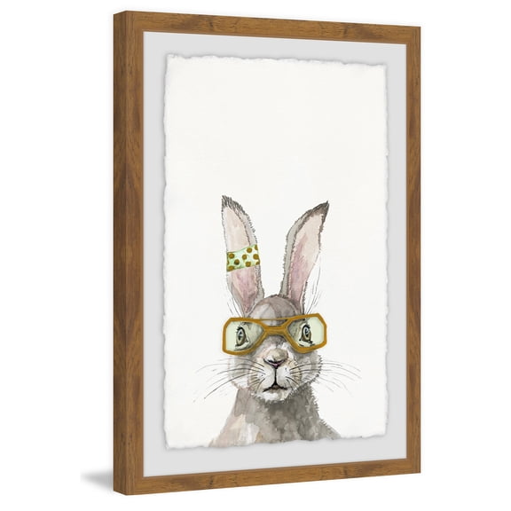 Smart Hare Framed Painting Art Print, 16.00" x 1.50"