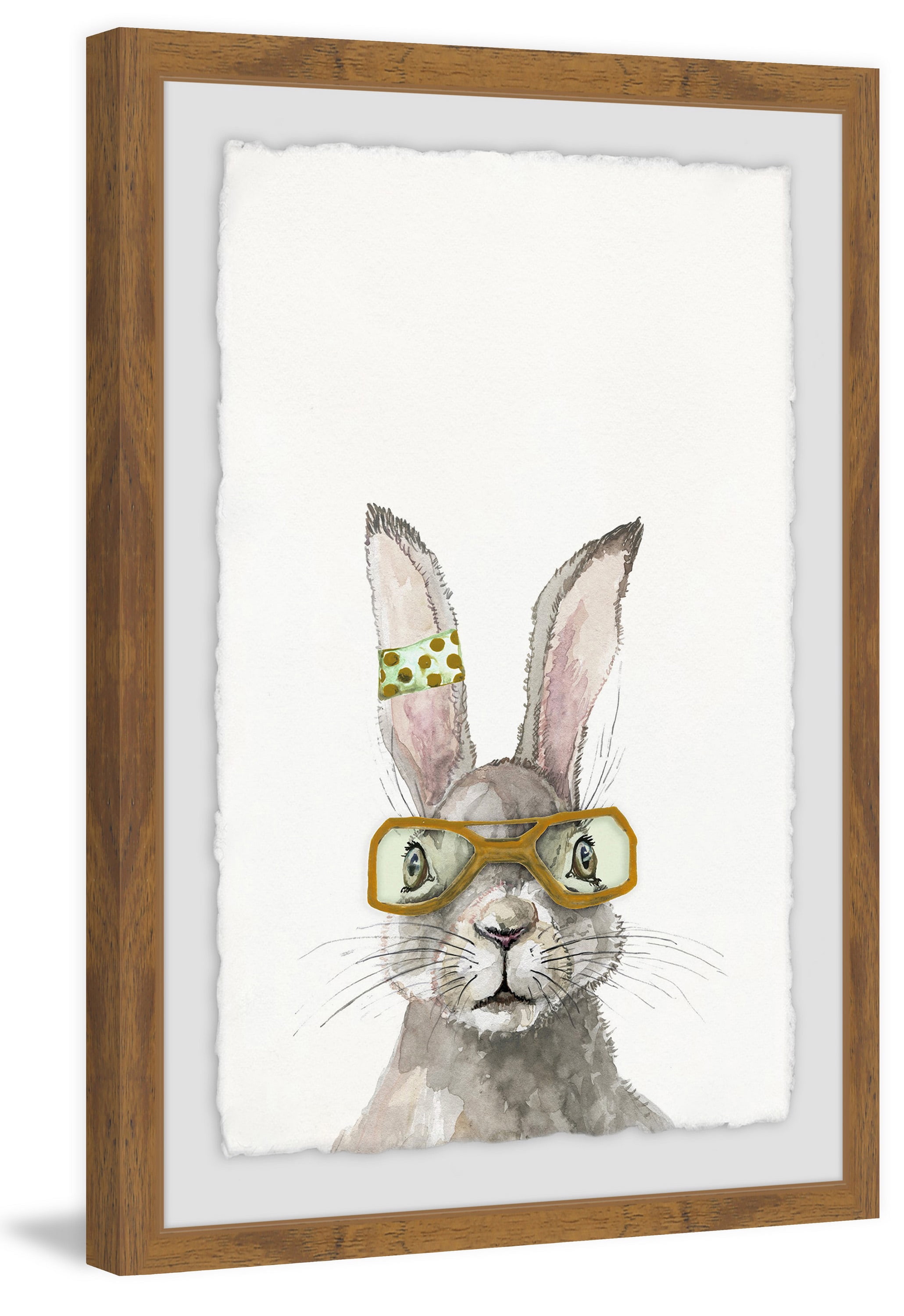 Smart Hare Framed Painting Print