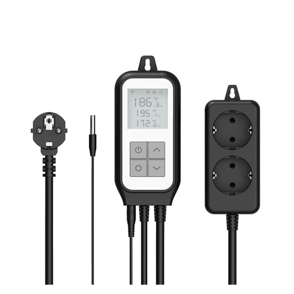 Smart Heating And Cooling Dual Relay Temperature Controller For Carboy Fermenter Greenhouse Terrarium Temp Control ,Easy to Operate