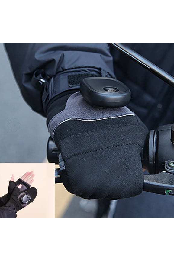 Smart Heating Gloves for Outdoor Exercise, Motorcycle Riding & Winter Protection - Electrically Heated with Removable Cleaning, 3 Adjustable Temperature Settings, Quick Heat in 3s (1pc) Black