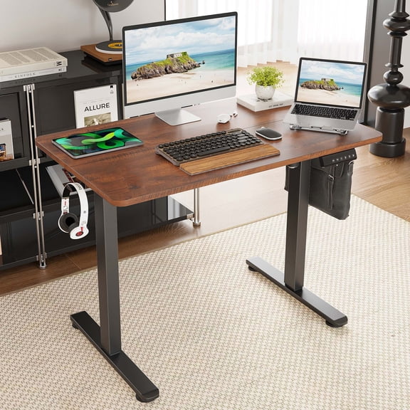 Smart Height-Adjustable Standing Desk | Electric Sit-Stand Office Desk with Splice Board | Versatile Workstation for Home, School & Office