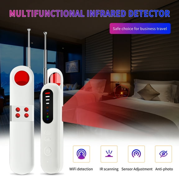 Smart Hidden Camera Detectors, Bug Detector, RF Detector, GPS Tracker Detector Device to Detect Listening Devices for Office, Hotel, Travel and Car, Indoor Use Black