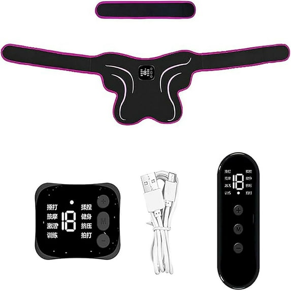 Smart Hip Glute Trainer, Electronic Muscle Stimulator HIPS Trainer, Glute Toning Device, Adjustable Wireless Fitness Glutes Device with LED Display & Remote Control, for Toning Muscles