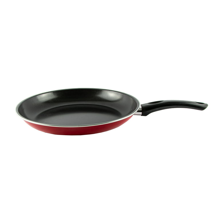 Smart Home 12-inch Non-Stick Red Fry Pan