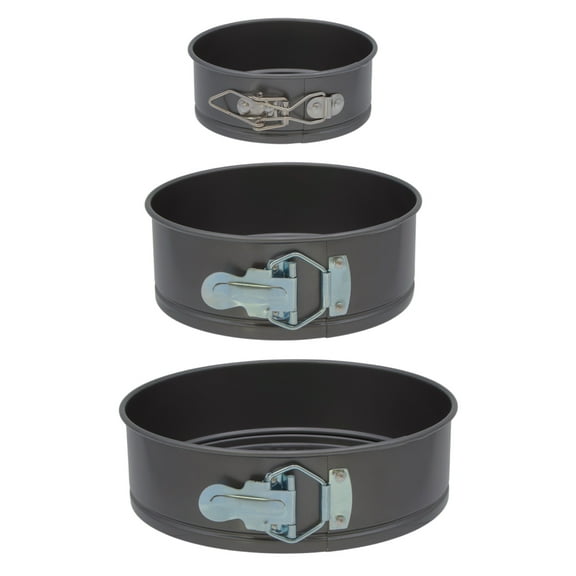 Smart Home 3pc Non Stick Spring Form Cake Pan Set