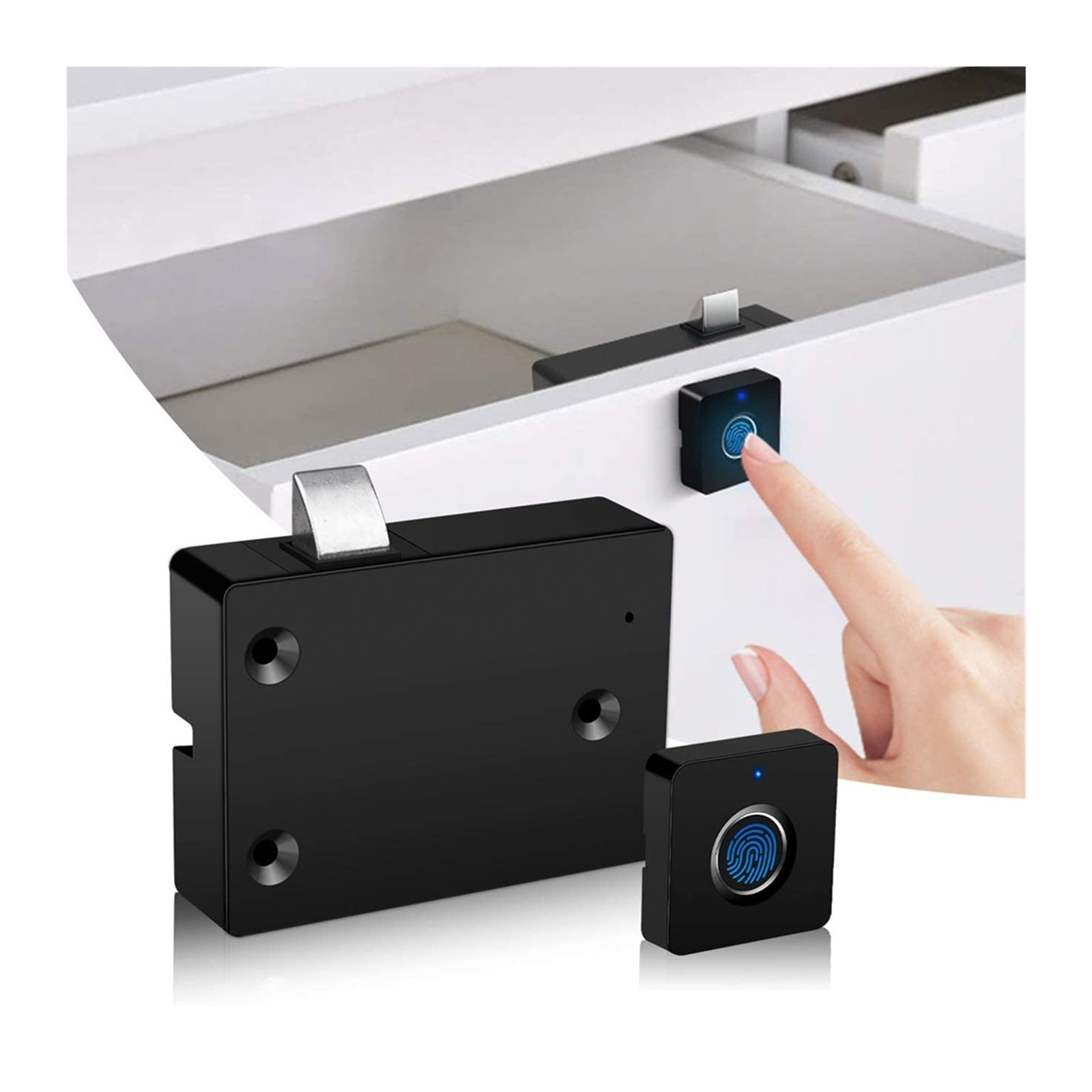 Smart Home Biometric Fingerprint Lock Hidden Drawer Electronic Lock ...