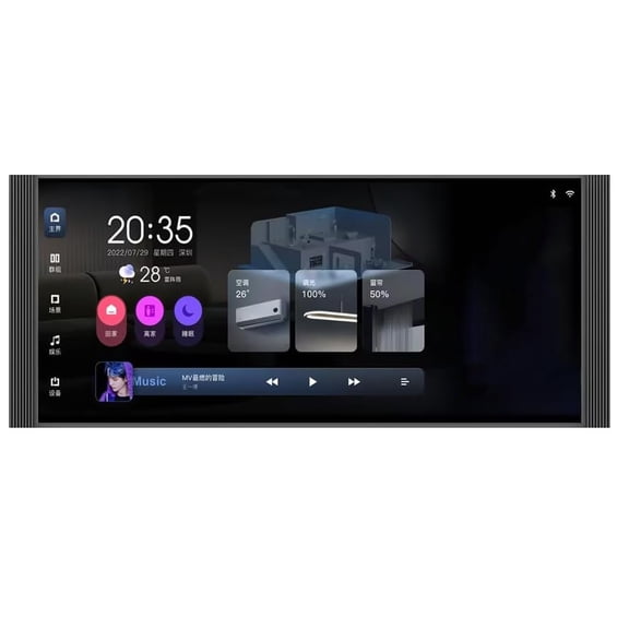 Smart Home Control Panel,12'' Dimmer and Background Music Player,Smart Life Tuya