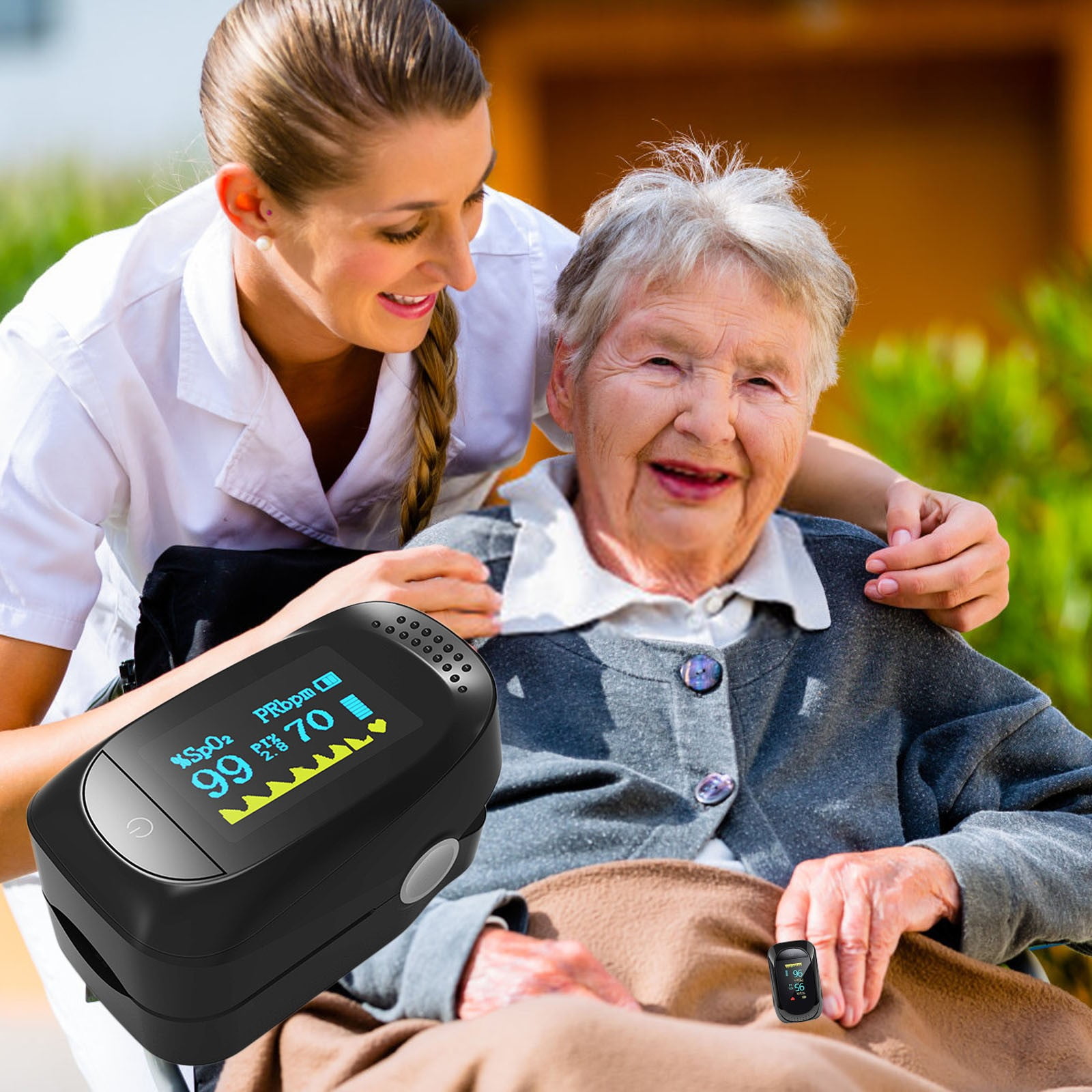 Smart Home Devices Garage Door Opener Saturation Fingertip With