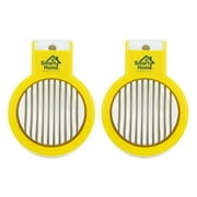 Smart Home Egg Slicer with Stainless Steel Blades in Yellow/White, 2 Pack