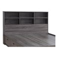 thumbnail image 1 of Smart Home Furniture 6-Shelf Wood Full Bookcase Headboard in Distressed Gray, 1 of 3
