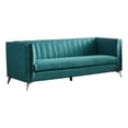thumbnail image 1 of Smart Home Furniture Channel Tufted Contemporary Fabric Sofa in Turquoise, 1 of 3