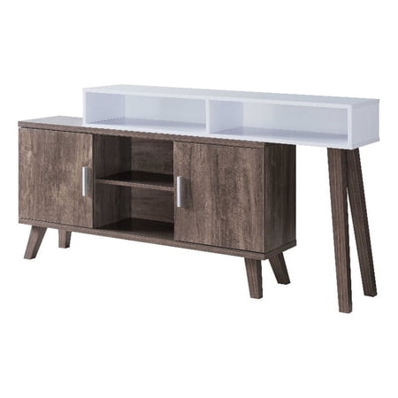 Smart Home Furniture Contemporary Wood Console Table in Hazelnut Brown/White