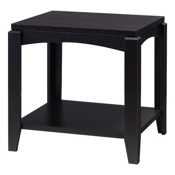 Smart Home Furniture Mid-Century Wood End Table in Red Cocoa