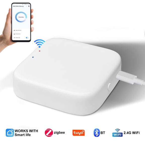 Smart Home Hub and Zigbee Gateway: A Wireless Bridge Device for Home Automation. It Integrates Zigbee 3.0 and Bluetooth Technologies, Enabling Unified Bridging for Smart Home Devices.