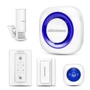 Smart Home Intrusion Door alarm System Home Security DIY Kit, Expandable Door Window PIR Motion Sensors, Password Required Burglar Alert Security System with Keypad, Doorbell with 52 Chime