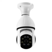 Smart Home Light Bulb 1080P HD Surveillance Cameras with E27 Connector, White