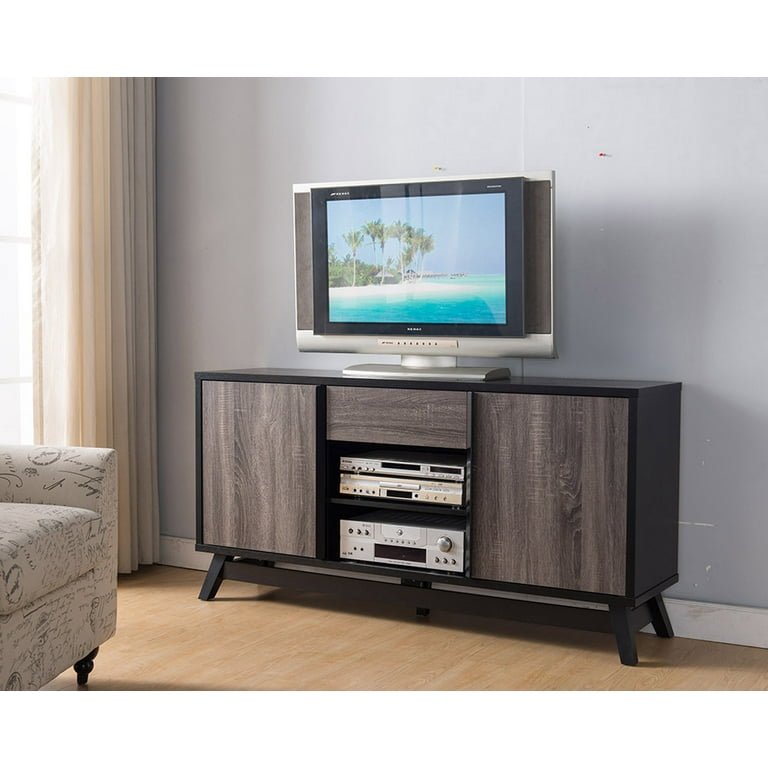 Black distressed tv console deals