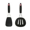 thumbnail image 1 of Smart Home Nylon Flexible Turner and Nylon Round Slotted Turner Set in Black, 1 of 4