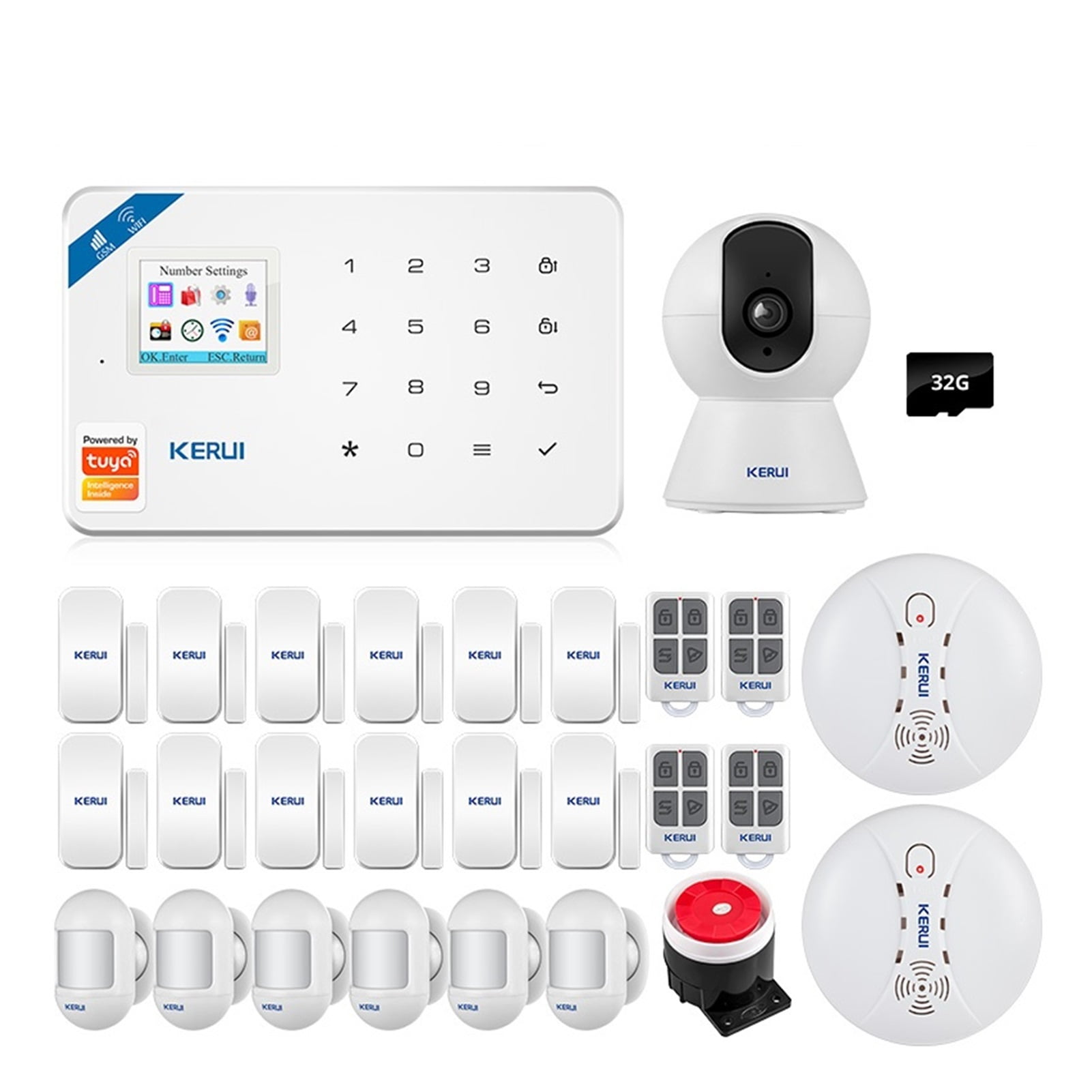 Smart Home Security Alarm System Wireless Garage Burglar 3MP IP Camera