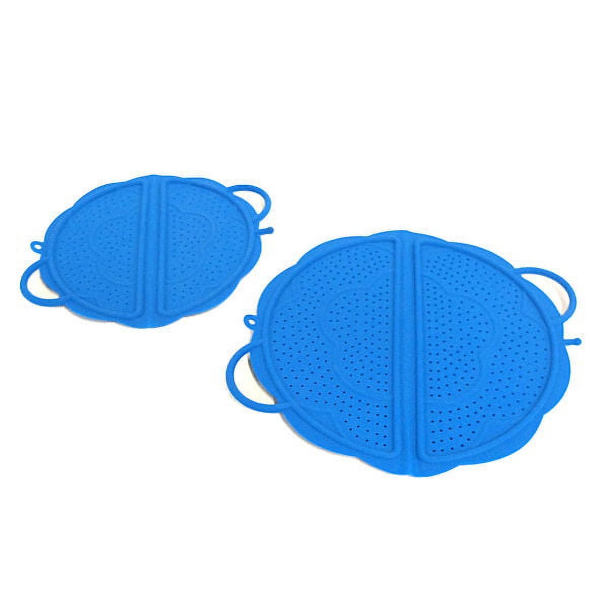Smart Home Set of 2 Silicone Foldable Splatter Screen in Blue