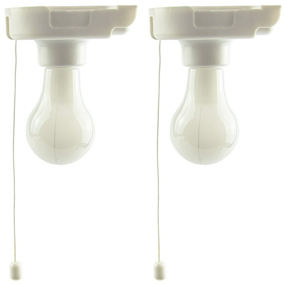 Smart Home Stick-Up Battery Operated Light Shaped Bulb Fixture, 2 Pack
