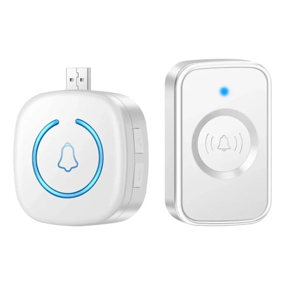 Smart Home USB Wireless Doorbell Waterproof 60 Ringtones 5Volume Adjustable 150Meters Long Distance Outdoor Door Chime,B