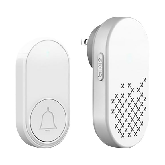 Smart Home Wireless Doorbell Kit with 1 ft Range Plug-In Adjustable Volume Easy Installation for Business Store and Home Entry