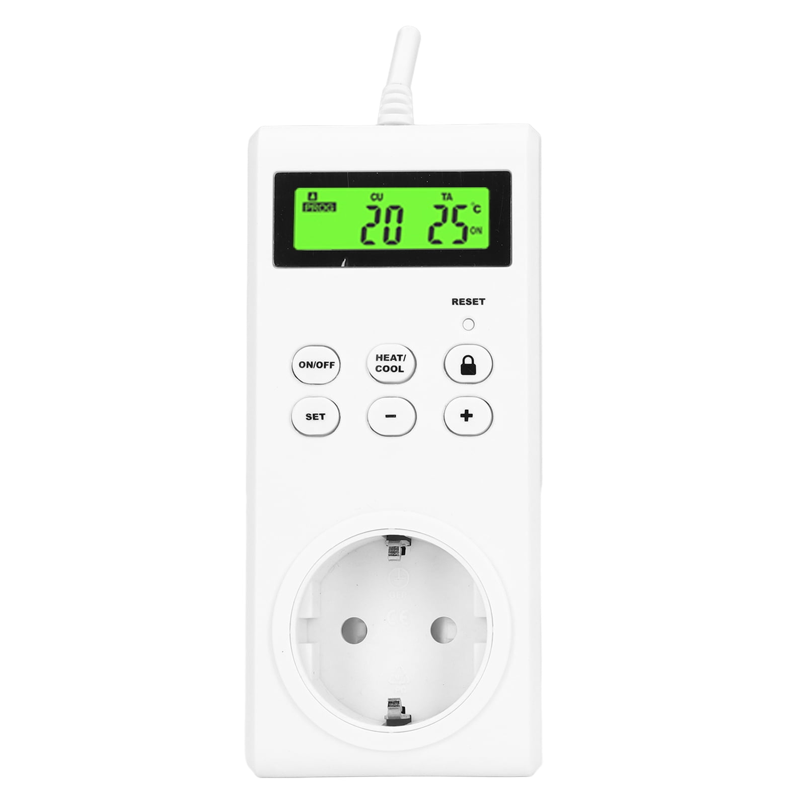 Smart Home Wireless Thermostat with Temperature Control, Switch Timer, and LCD Display, EU 120V