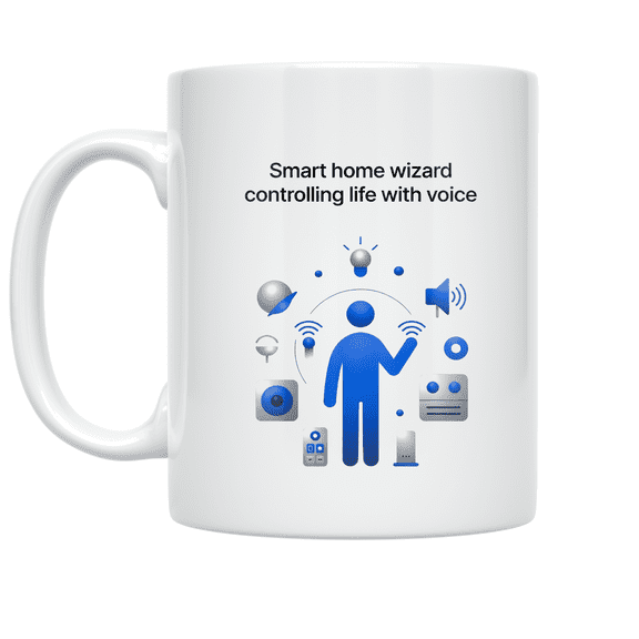 Smart Home Wizard Controlling Life with Voice - Tech Enthusiast - 11 oz Ceramic Coffee Mug