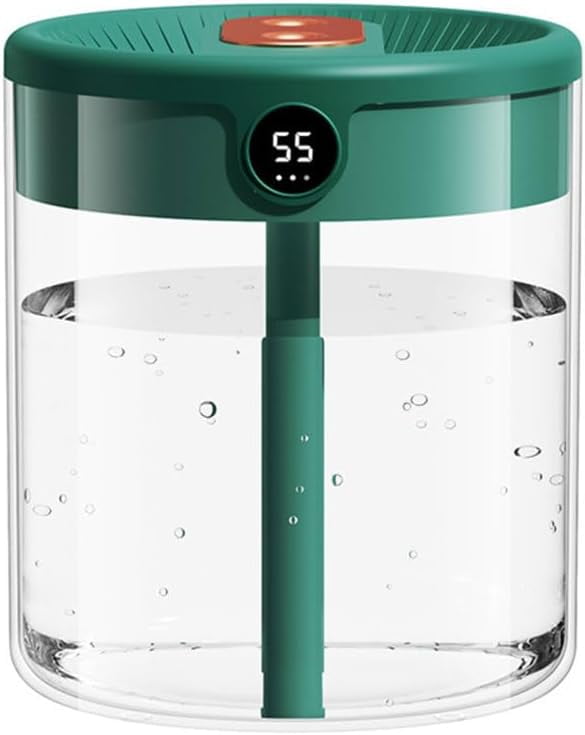 Smart Humidifier, Double Nozzle Cool Mist Humidifier with Night Light, 2L Top Fill Air Humidificador for Home Bedroom Office