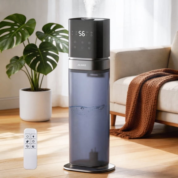 Smart Humidifier Large Room, 2.1Gal/8L Humidifiers for Bedroom with Extended Tube&Night Light, Whole House Cool Mist, Dark Blue