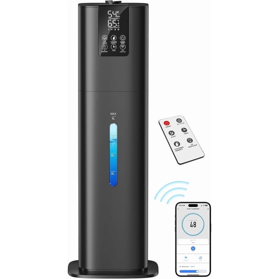 Smart Humidifiers Large Room Bedroom Home, 2.11Gal(8L) Quiet Top Fill Cool Mist Humidifier, App & Remote Control, 3 Speed Humidifier with 360 Nozzle, Humidity Setting for Baby Office