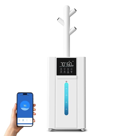 Smart Humidifiers for Large Room - GloryAir 4.8Gal Top Fill Cool Mist, App