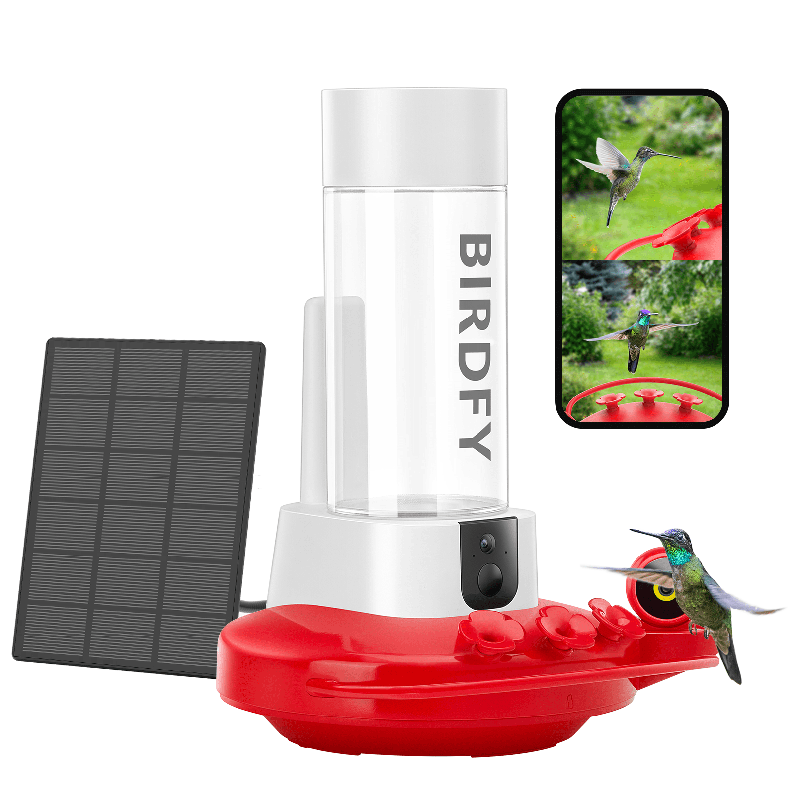 Smart Hummingbirds Feeder with Camera, Netvue Birdfy Bird Feeder with