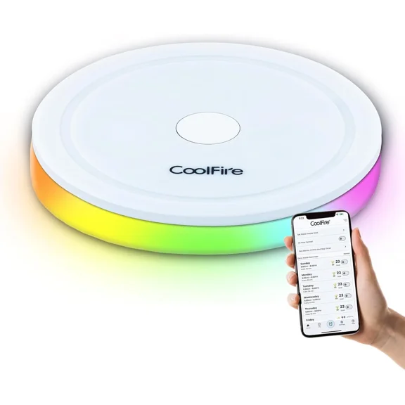 Smart Hydration Reminder Coaster with Voice Alerts, Ambient Light Changeable Mood Covers for Pregnancy, ADHD, Stress Relief & Everyday Wellness BAT-CTC02