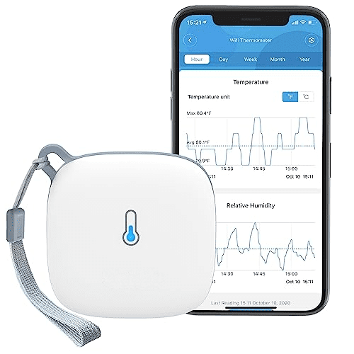 Smart Hygrometer Thermometer, WiFi Temperature Monitor H5179, Humidity Sensor with App Alert, 2 Years Data Storage Export, Wireless Room Thermometer Indoor for Home, Greenhouse, RV$$Garden & Patio